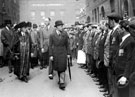 View: u00309 Royal visit of Edward Prince of Wales arriving at Walker and Hall Ltd., Electro Works, Eyre Street
