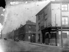 Furnival  Street and corner of Brown Street, showing the Rutland Arms