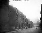 Harmer Lane with an entrance to H. Newsum Co. Ltd., timber merchant (bottom of street on the left) looking towards Pond Street