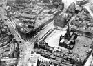 Aerial view  - City Centre showing Fargate, High Street, Church Street and Cathedral