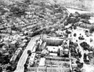 Aerial view  - Western Bank (left), University of Sheffield (centre) and Weston Park (right). Godfrey Dam in background