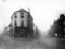 Harvest Lane junction with Mowbray Street, looking northwest