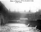 Rear of Nos. 17 - 29 and Court No. 1, Green Lane. Photographed from Court No. 1, Acorn Street, approached via entrance on right