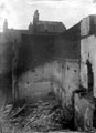 Partly demolished property on Scotland Street, showing height of wall from inside