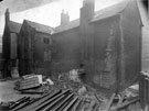 Rear of buildings, fronting Tudor Place, from yard of Central Reference Library, formerly the Mechanics Institute, demolished to make way for Central Library