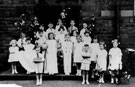 Crowning the May Queen. Pupils from Abbeydale School, Margaret Stevenson (daughter of Florence Proctor) on left hand side