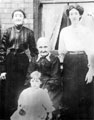 Grandma Durrant, Grandma Gant, Mrs Carey and sister Ann Susan Carey at No.11 Farndale Road, Hillsborough