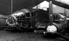Crashed Heinkel He 111 German bomber (this was not shot down in Sheffield), possibly displayed or stored at Sheffield