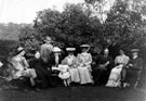 Unidentified family group, possibly at the time of the royal visit of King Edward VII and Queen Alexandra in 1905 Unidentified family group, possibly at the time of the royal visit of King Edward VII and Queen Alexandra in 1905
