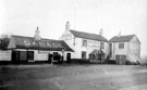 The old Wheatsheaf Inn and Baines Garage, Ecclesall Road South, Parkhead. Demolished 1928 to make way for the present pub