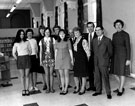 Staff including, John Bebbington (7th left), City Librarian and Edna Jessop (extreme right), Secretary to City Librarian, Upperthorpe Branch Library