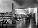 View: u01374 Interior from entrance, Ecclesall Library (former Weetwood House), Knowle Lane
