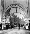 Decorative arch on Fitzwilliam Street at junction with Chester Street to celebrate the royal visit of King Edward VII and Queen Alexandra
