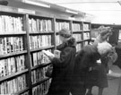 Library users inside the first Sheffield City Libraries Mobile Service