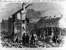 Sheffield Flood, searching for the dead at Malin Bridge, Remains of Cleakum Inn (Malin Bridge Inn), left