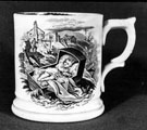 Sheffield Flood, commemorative mug showing the child rescued by Rollo the dog