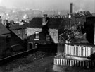 Rear of Granville Lane looking towards Court No 1 (at rear of the old United Methodist Chapel, South Street Park), picture is before the Clean Air Act showing atmospheric pollution on a sunny day