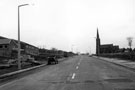 New housing on Ellesmere Road looking towards All Saints Church