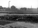 Looking across flattened areas of Ellesmere Road, Sutherland Road and Earldom Street (right) to Petre Street and Petre Street Methodist Chapel