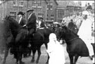 Unidentified Beighton parade in front of Beighton School, possibly Beighton Gala
