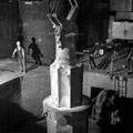 Stripping forging ingot from mould, British Steel Corporation Stripping forging ingot from mould, British Steel Corporation