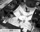 Preparing mould for top half casing of a nuclear power station's 110 MW turbine, British Steel Corporation