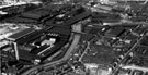 Aerial photograph of English Steel Corporation, River Don Works showing River Don, Bold Street (right of river), Attercliffe Common (main road right), Don Road, Brightside Lane (left of river), Janson Street/Hawke Street over Abyssinia Bridge
