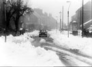 Seagrave Road, Gleadless, after a snowplough had cleared away snow Seagrave Road, Gleadless, after a snowplough had cleared away snow
