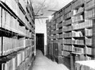 View: u02160 Old Central Library building, Surrey Street. Passage from the Binding Department to Tudor Place