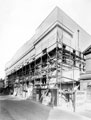 Construction of Central Library, Surrey Street. East and front elevations under construction