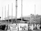 Construction of Central Library, junction of Surrey Street and Tudor Street. Steelwork to the first floor (site of former Merhanics' Institute)