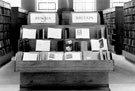 Book display stand showing two separate book displays, Central Lending Department, Central Library, Surrey Street