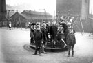 Oborne Street Playground, Burngreave. Buildings in background belong to Bridgehouses Goods Depot. Playground built on the site of Court No. 4, Oborne Street