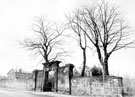 Main 'Egyptian' gateway, General Cemetery, Cemetery Road.  Decorated with a carved winged orb, a symbol of Egyptian mythology