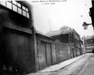 Hermitage Lane looking towards London Road, in background. Premises on left include No. 4 Robert Bottomley, undertaker