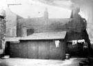 Store in yard off Hermitage Street. Side view of No. 4 Hermitage Lane, Robert Bottomley, undertaker, left Store in yard off Hermitage Street. Side view of No. 4 Hermitage Lane, Robert Bottomley, undertaker, left