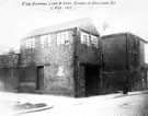 No 2a, Sheldon Street, premises of George Snaith, coal dealer and G. and W. Snaith, saw makers, at junction of Umpire Lane. Entrance to Court 2 where man is stood. Rear of No 68, Bramall Lane, right
