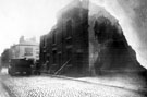 Sheldon Street looking towards junction with Arley Street (formerly Cross George Street) showing the demolition of back to back houses. Court No. 2, Arley Street at rear of these houses. No 37, Arley Street, Cricketers Inn, in background