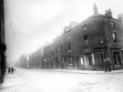 Wellington Street from Eldon Street junction, showing terraces and back to back housing, prior to demolition