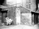 Rear of Nos 270, 272 and 274, Fitzwilliam Street from Edward Wild and Son's, Butchers Yard at rear of Thomas Street (formerly two courts, but wall knocked down to create one)
