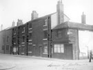Terraced houses at junction of Button Lane and Thomas Street