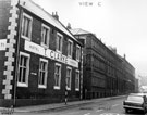 Arundel Street from junction of Charles Street. No 123, Charles Street, Hotel Supplies (T. Clark), Bar Fitters, on corner. No 44, Arundel Street, Cooper Bros. and Sons Ltd., Don Plate Works, manufacturers of silver, electro plate and stainless cutler