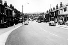 Abbeydale Road from junction with Herschell Road. Premises on right include Nos. 76 - 86 B.J. Williams and Son Ltd., motor engineers, No. 94 Richard's, furniture brokers