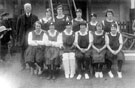 St. Bartholomews Church Girls Cricket Club with Miss Dora Linney, wicket keeper possibly 1927