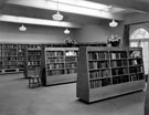 Interior of the extension at Hillsborough Library, Middlewood Road, Hillsborough Park. Opened 3rd December, 1929, cost &uacute;1,772. Formerly Hillsborough Hall and built in the 18th century.