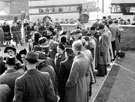 Crowd awaiting the opening ceremony of Southey Branch Library, Moonshine Lane