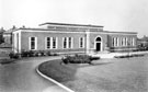 Exterior of Manor Branch Library, Ridgeway Road, showing main entrance. Opened 17th March 1953