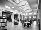 Lending Department from rear, Manor Branch Library, Ridgeway Road. Opened 17th March 1953