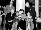 View: u03110 Opening of Manor Branch Library, Ridgeway Road. Opened 17th March 1953. Group includes Albert Ballard, left, seated