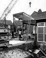 Section three being lowered during the construction of Handsworth Library, Hendon Street, at junction of Hall Road